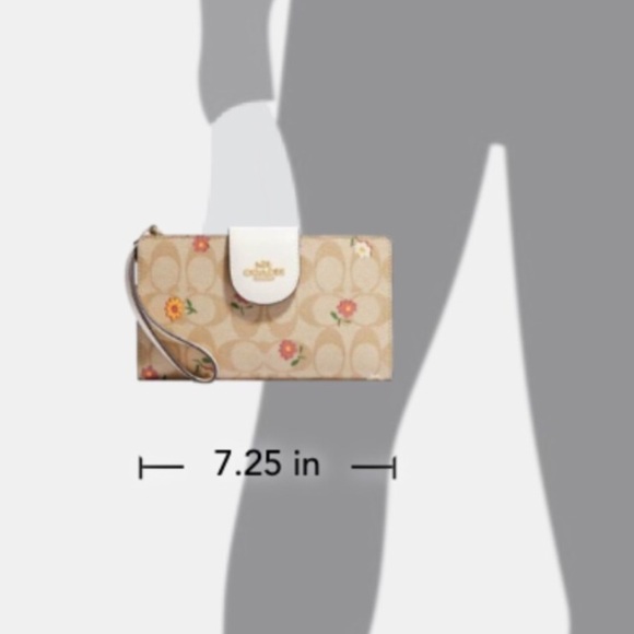 NWT Coach Tech Wallet In Signature Canvas With Nostalgic Ditsy Print - Picture 5 of 7